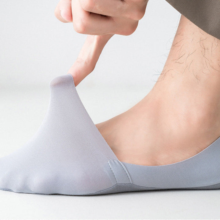 6 Pièces Chaussettes confortables en soie glacée antidérapantes