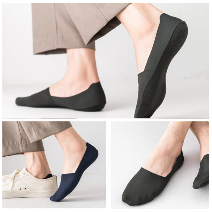 6 Pièces Chaussettes confortables en soie glacée antidérapantes