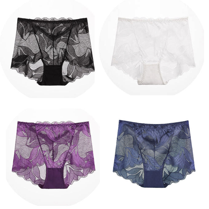 🌸Pack de 6 sous-vêtements en dentelle de soie faits à la main pour femmes🌸