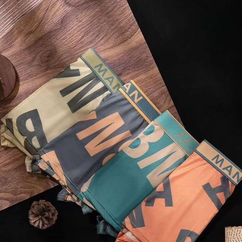 🧊 Lot de 4 Boxers Homme en Soie Glacée | Confort, Style & Fraîcheur au Quotidien