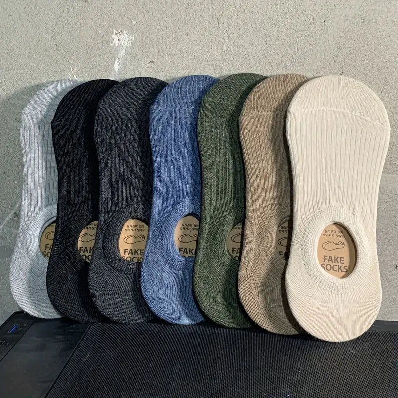 Pack de 7 Paires de Chaussettes Courtes Respirantes pour Hommes – Confort Décontracté & Performance