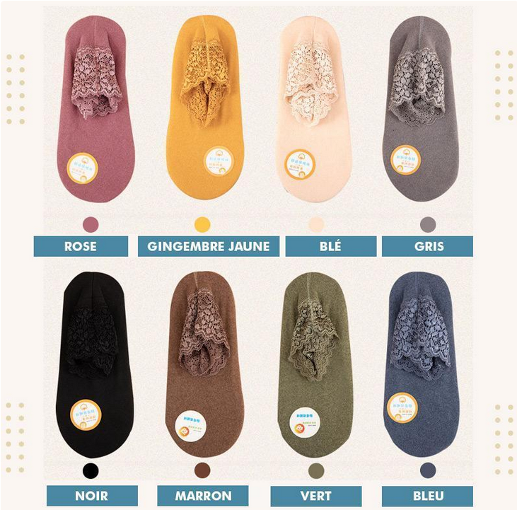 🌸Pack 8 Pièces 2025 Nouveau 🌸chaussettes en dentelle à la mode printemps