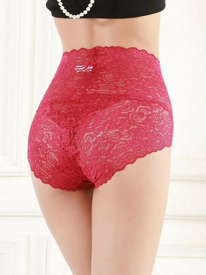 JOLIE ENSEMBLE DE 5 PIÈCES - Culottes En Dentelle Haute Taille
