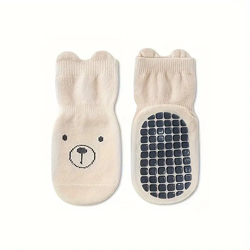 Pack de 5 Chaussettes Bébé Antidérapantes – Confort et Sécurité au Quotidien
