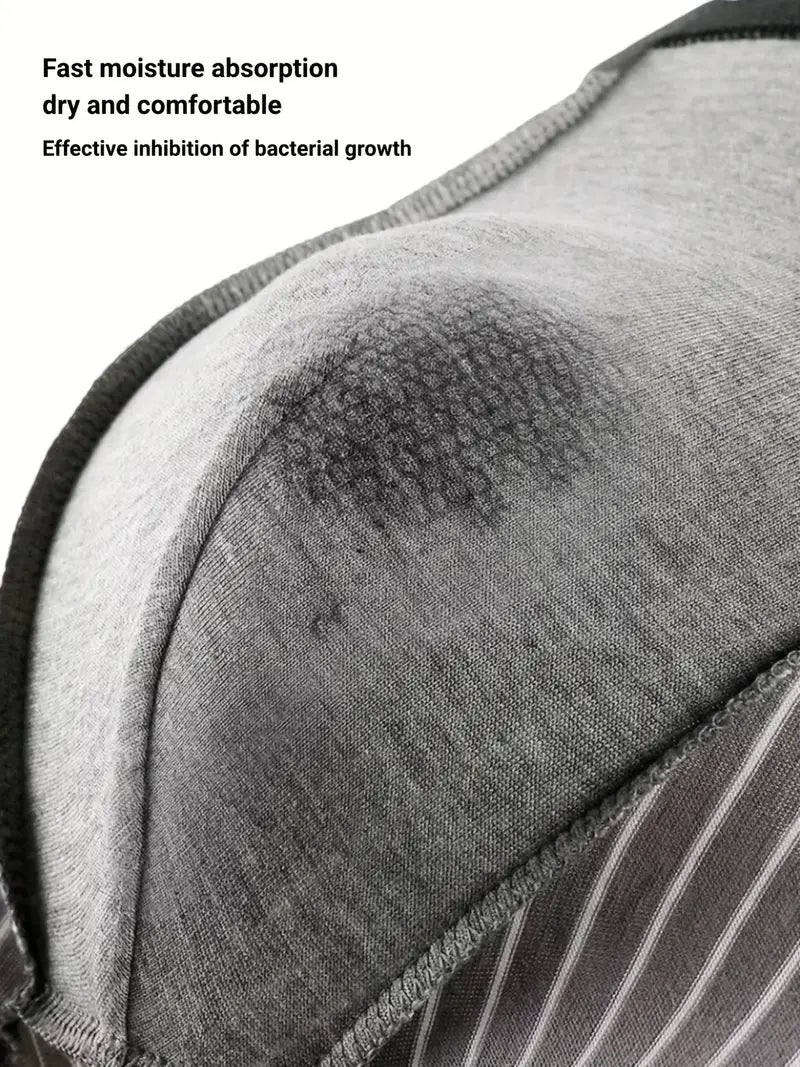 (4 Pièces) Lot de Boxers en Coton Mélangé à Rayures pour Hommes – Confort et Style Intemporel