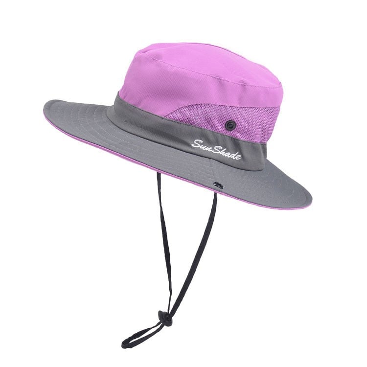 Chapeau de soleil pliable avec protection UV