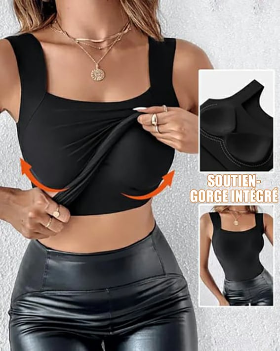 🔥 Débardeur shaper en U avec soutien-gorge intégré