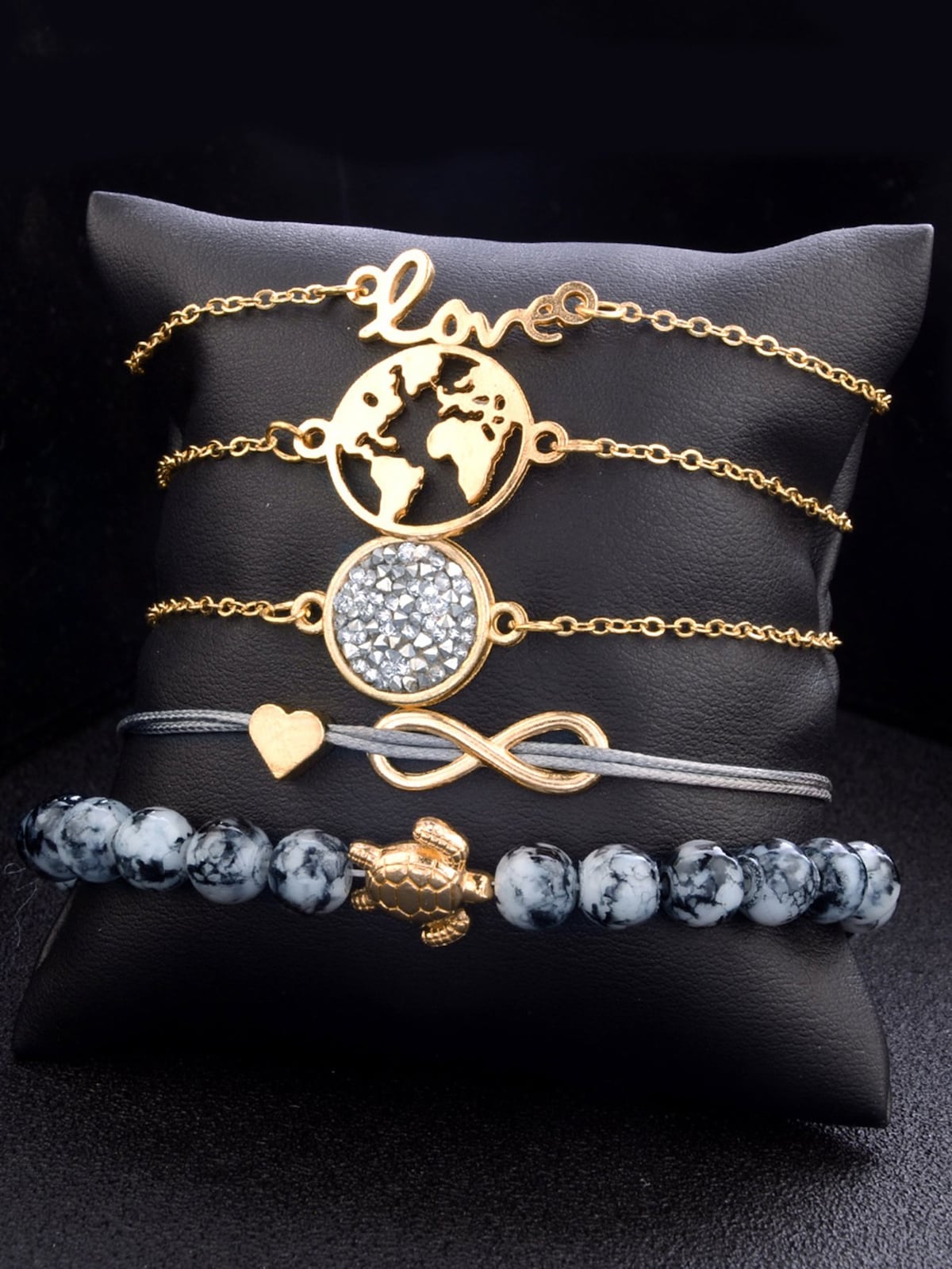 Ensemble De Bracelet D’infinité Et Terre 5 Pièces