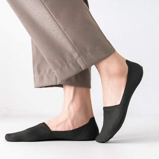 6  Pièces Chaussettes confortables en soie glacée antidérapantes