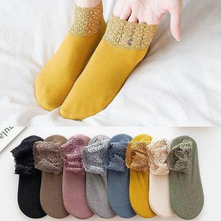 🌸Pack 8 Pièces 2024 Nouveau 🌸chaussettes en dentelle à la mode printemps