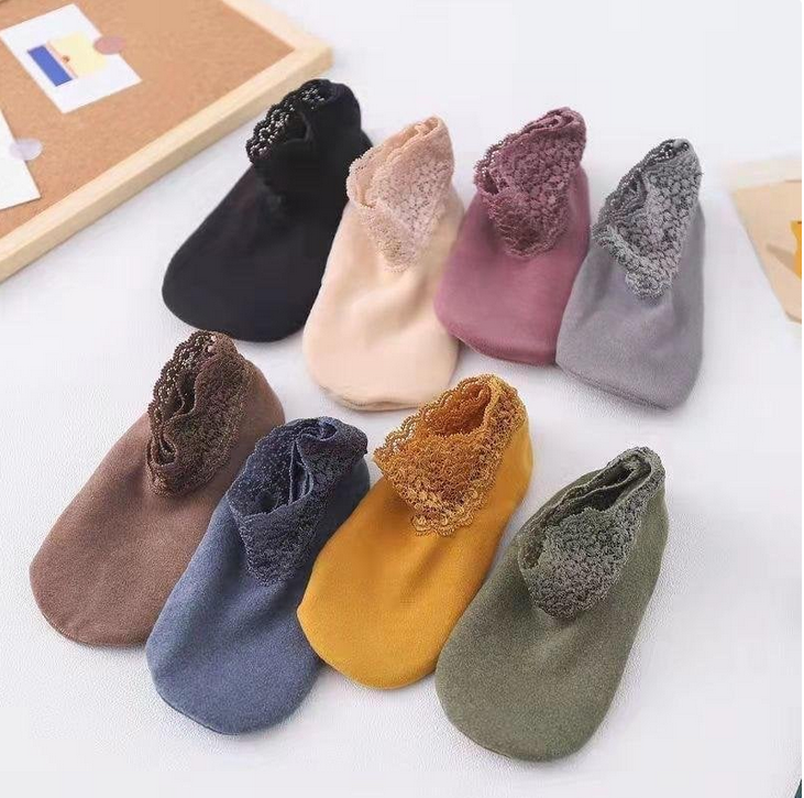 🌸Pack 8 Pièces 2025 Nouveau 🌸chaussettes en dentelle à la mode printemps