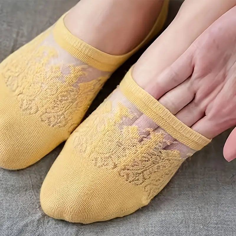 Pack de 8 Chaussettes Dentelle LACE TOUCH™ – Élégance Invisible & Confort Aérien