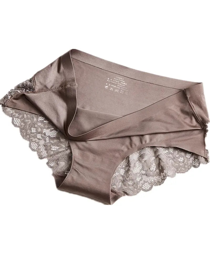 Ensemble de 3 Pièces Culottes Respirantes et Confortables - Dentelle, Satin
