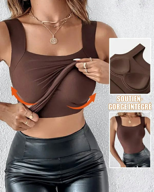 🔥 Débardeur shaper en U avec soutien-gorge intégré