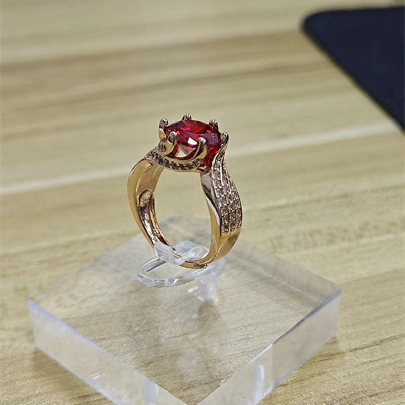 BAGUE DIAMAND ROUGE