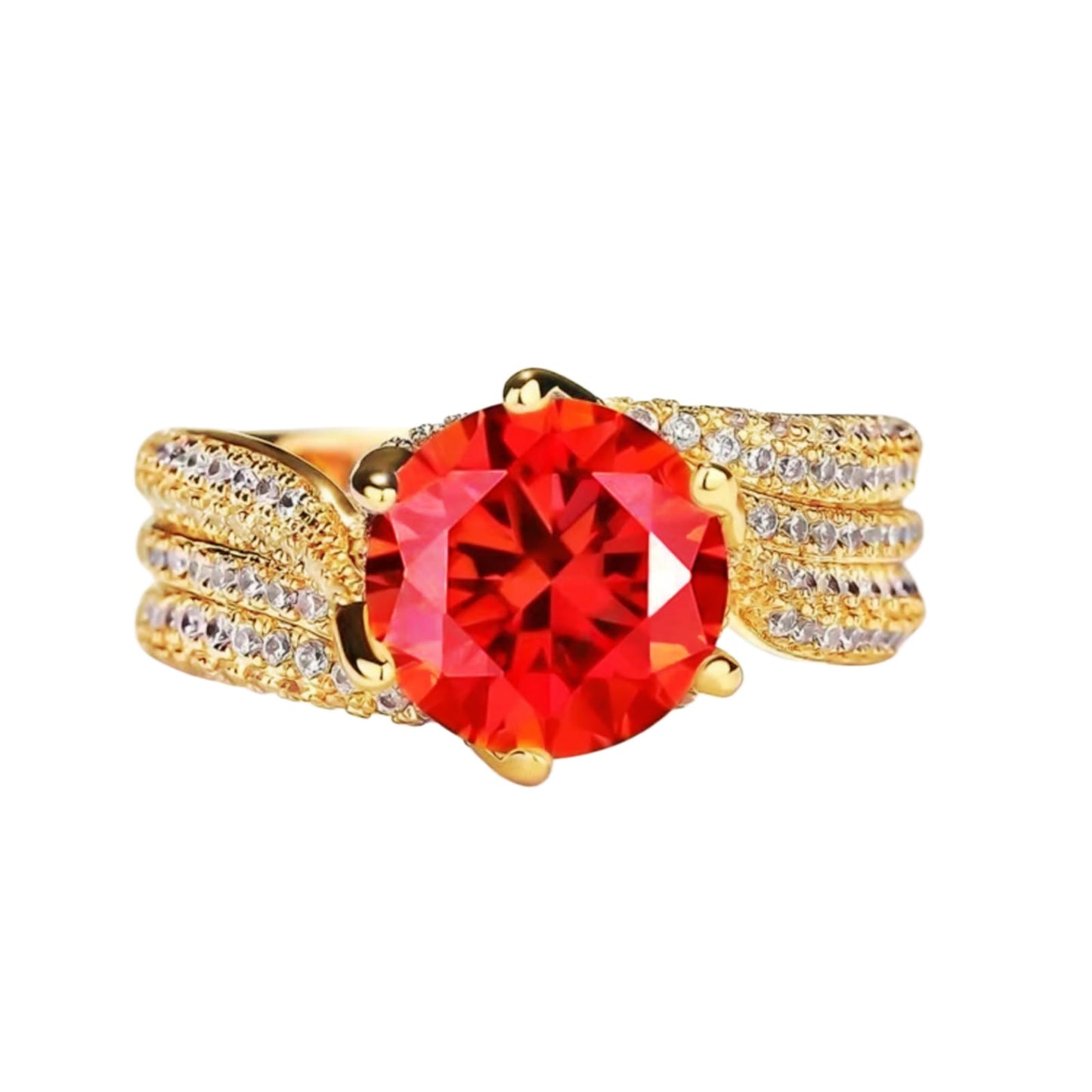 BAGUE DIAMAND ROUGE