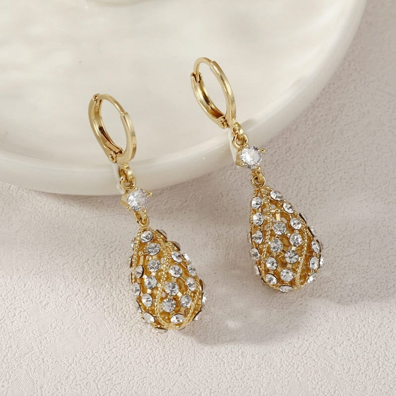 BOUCLES D'OREILLES MODE GOUTTE D'EAU DIAMANT