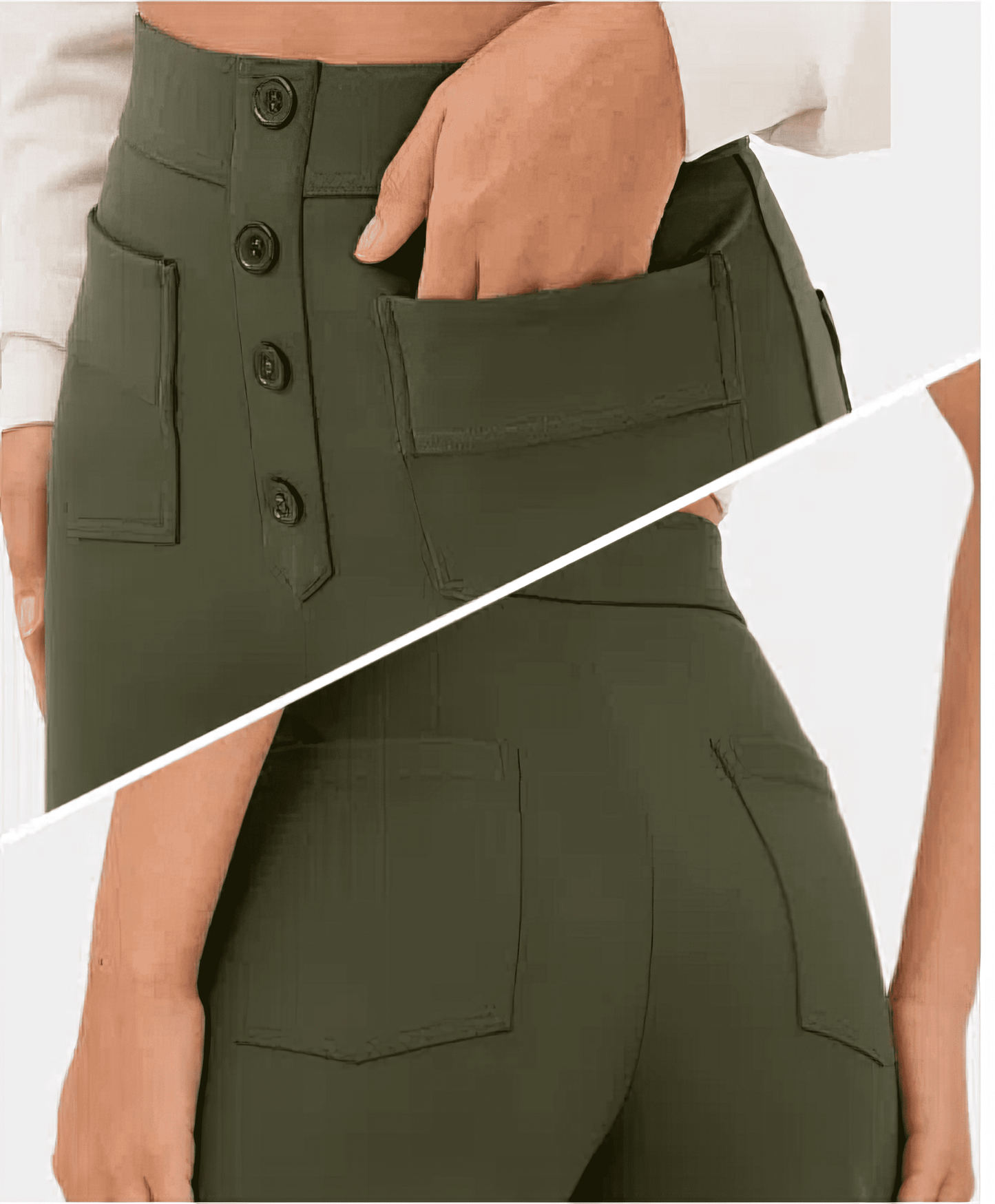 Pantalon décontracté taille haute | Divinea™