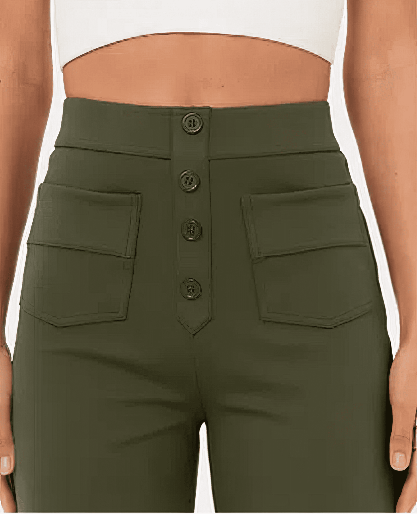 Pantalon décontracté taille haute | Divinea™