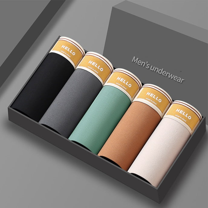Pack de 5 Boxers HELLO™ – Confort Premium & Style Minimaliste