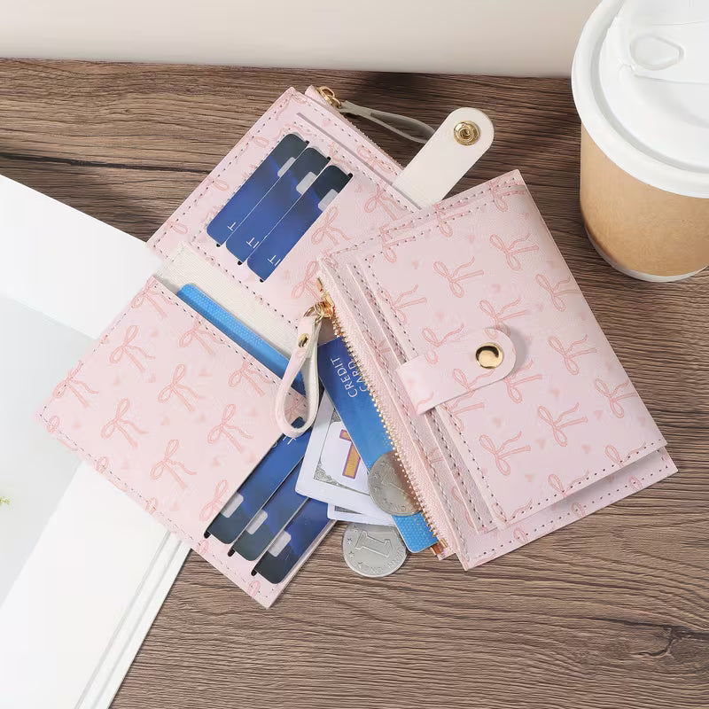 Mini Portefeuille Rétro pour Femme – Format Compact, Multi-Rangements & Anti-Encombrement