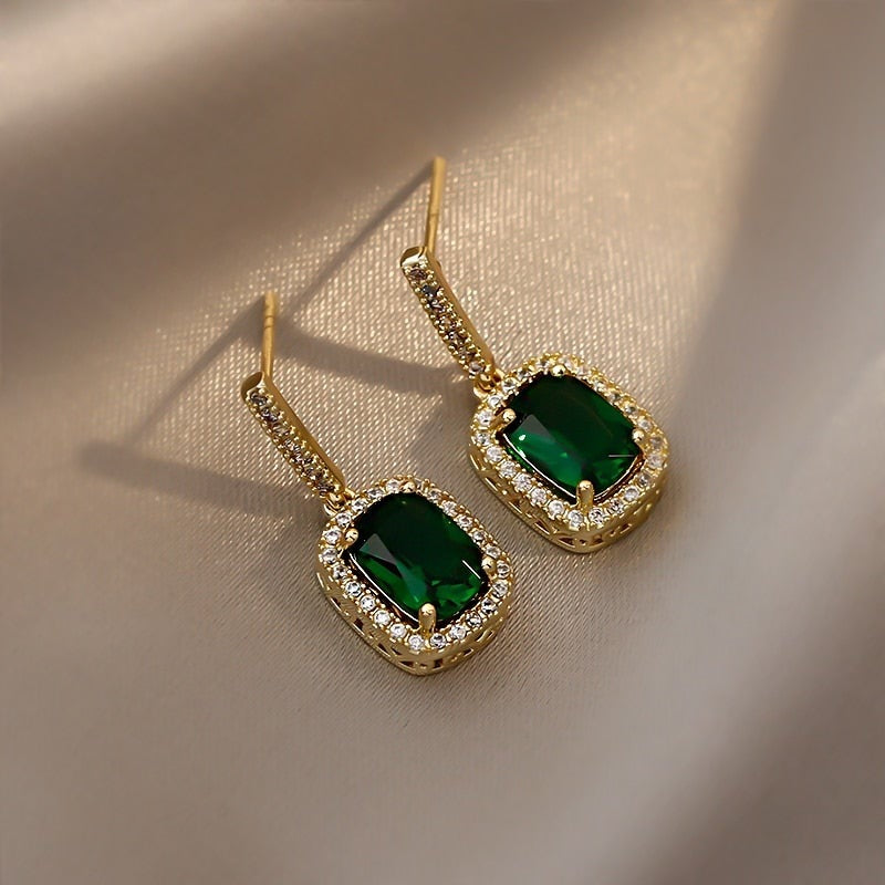 Boucles d'oreilles en cristal d'or Evergreen