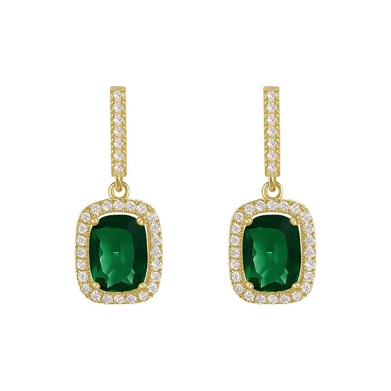 Boucles d'oreilles en cristal d'or Evergreen