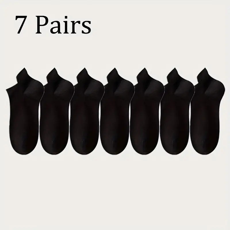 Pack de 7 Paires de Chaussettes Basses COLOR STEP™ – Confort Quotidien & Style Minimaliste