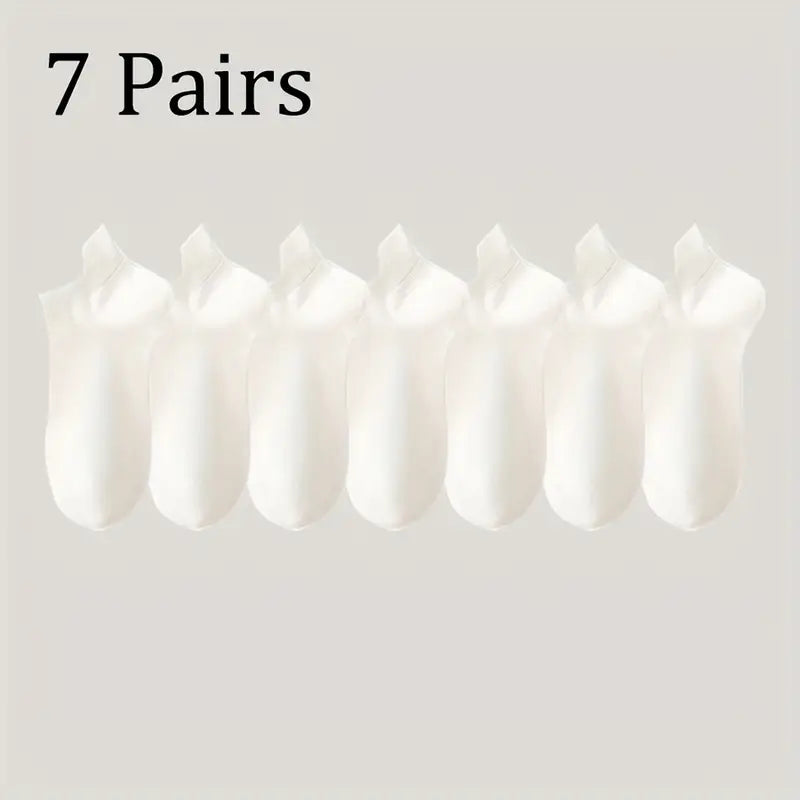 Pack de 7 Paires de Chaussettes Basses COLOR STEP™ – Confort Quotidien & Style Minimaliste