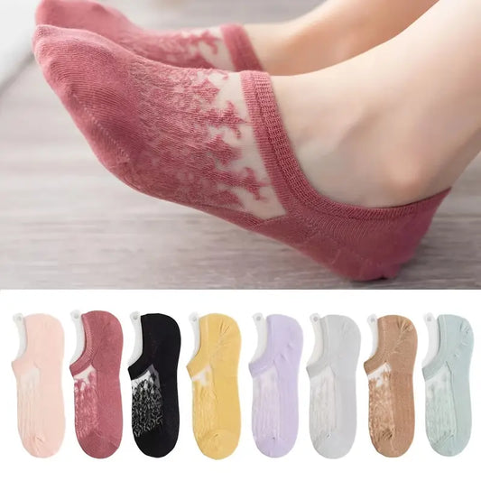Pack de 8 Chaussettes Dentelle LACE TOUCH™ – Élégance Invisible & Confort Aérien