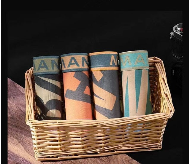 🧊 Lot de 4 Boxers Homme en Soie Glacée | Confort, Style & Fraîcheur au Quotidien