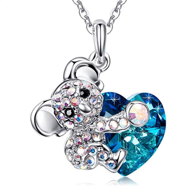 Collier koala orné de cristaux