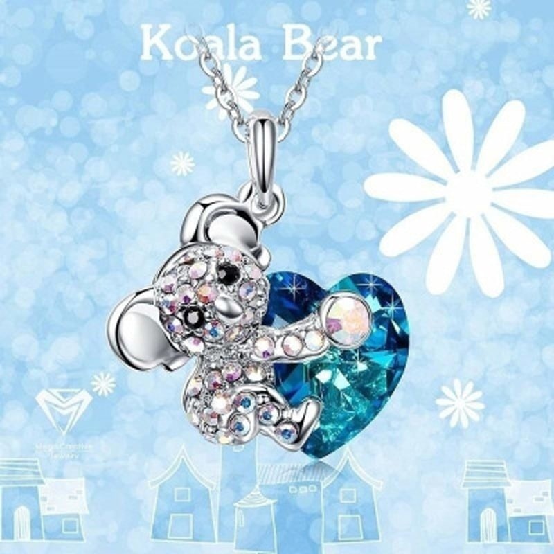 Collier koala orné de cristaux